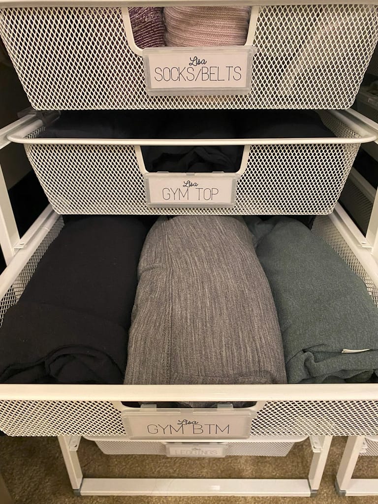 Elfa 1-runner mesh drawers